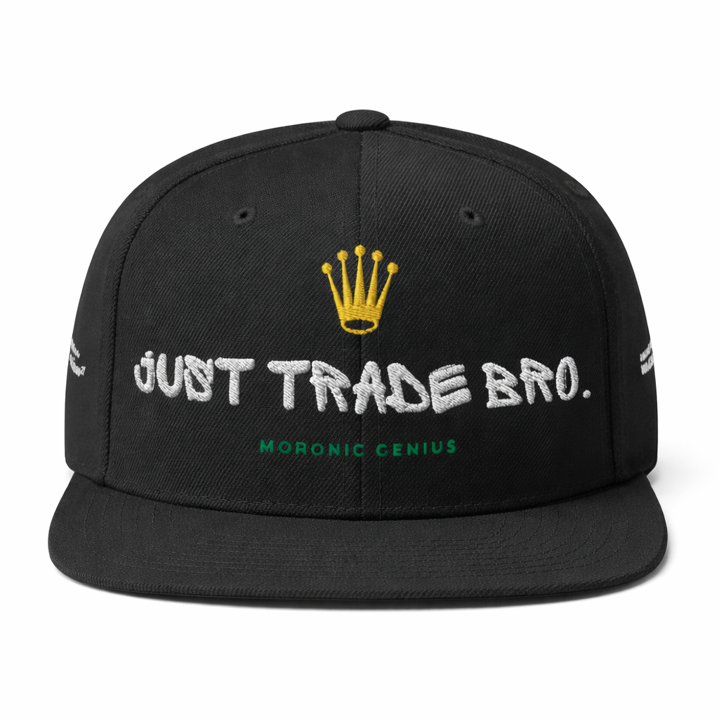 Just Trade Bro Crown Snapback Hat