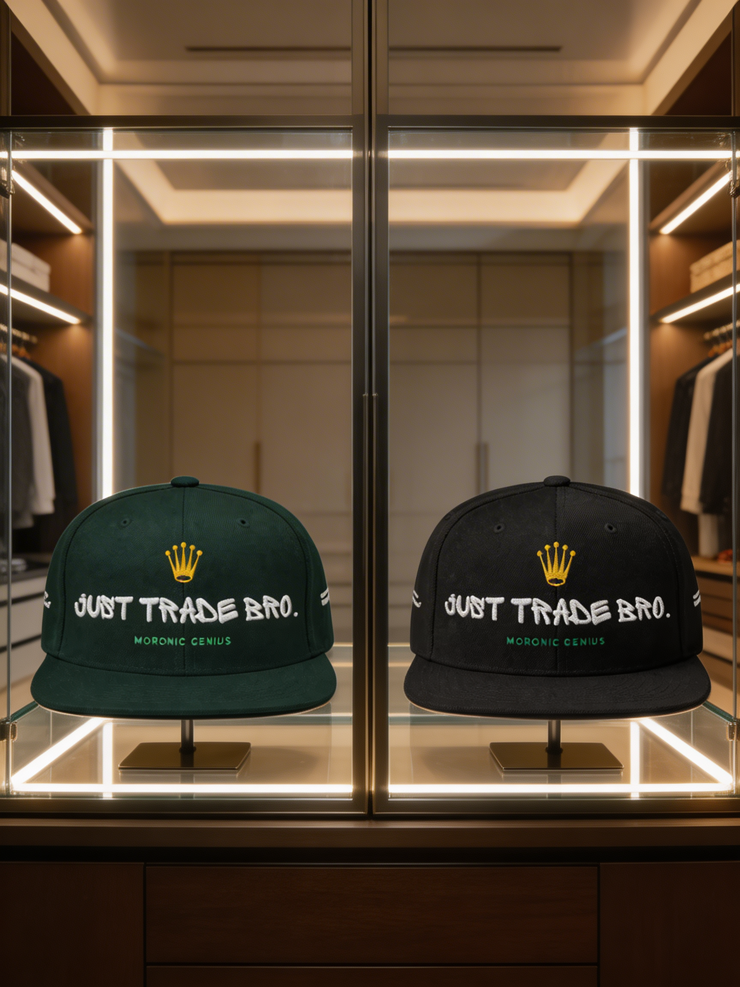 Just Trade Bro Crown Snapback Hat