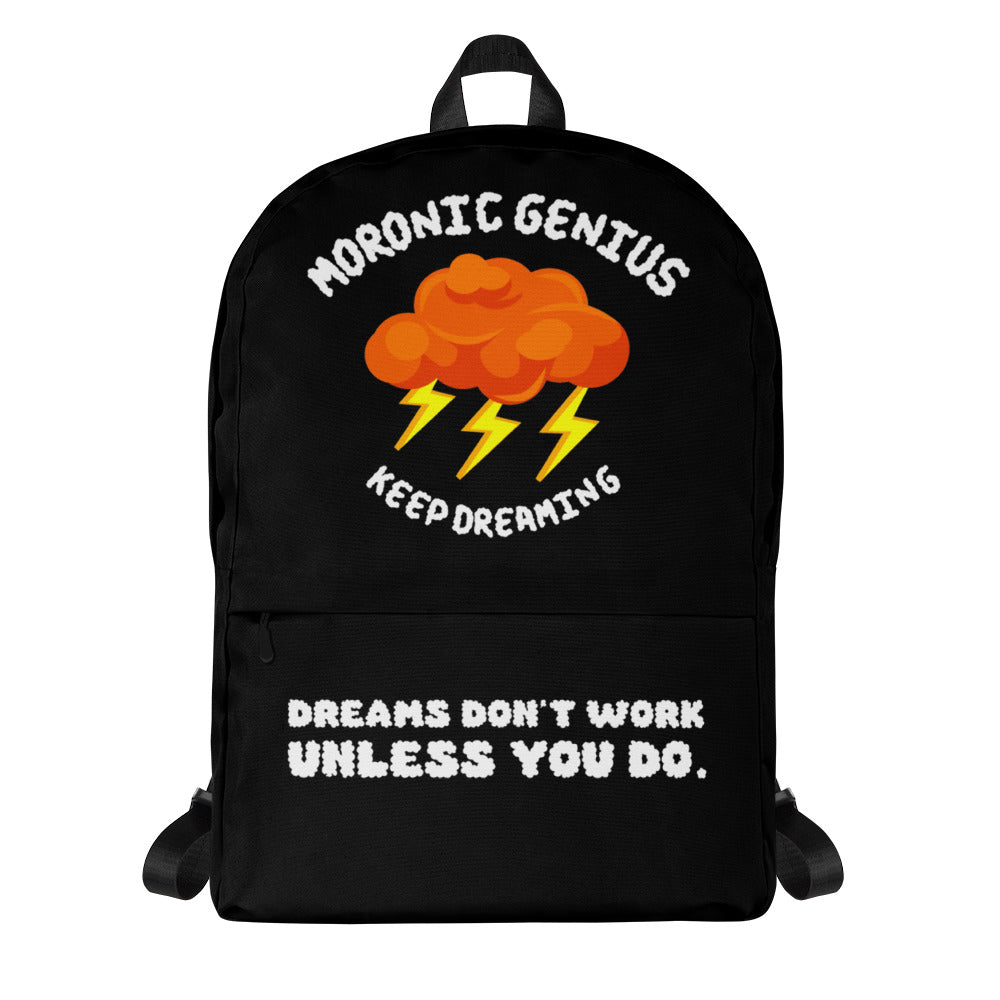 Moronic Genius Backpack (Orange)