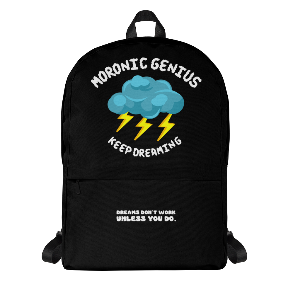 Moronic Genius Backpack (Blue)