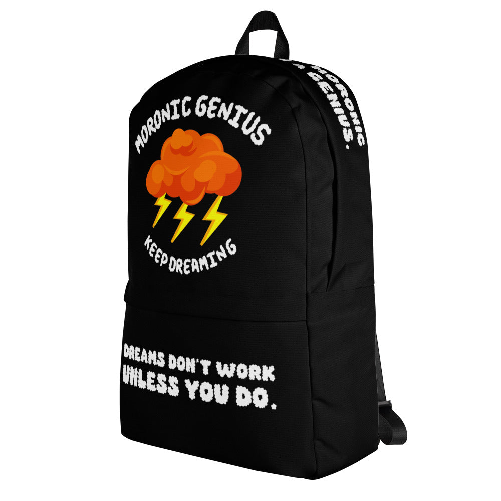 Moronic Genius Backpack (Orange)