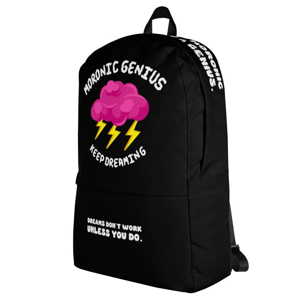 Moronic Genius Backpack (Pink)