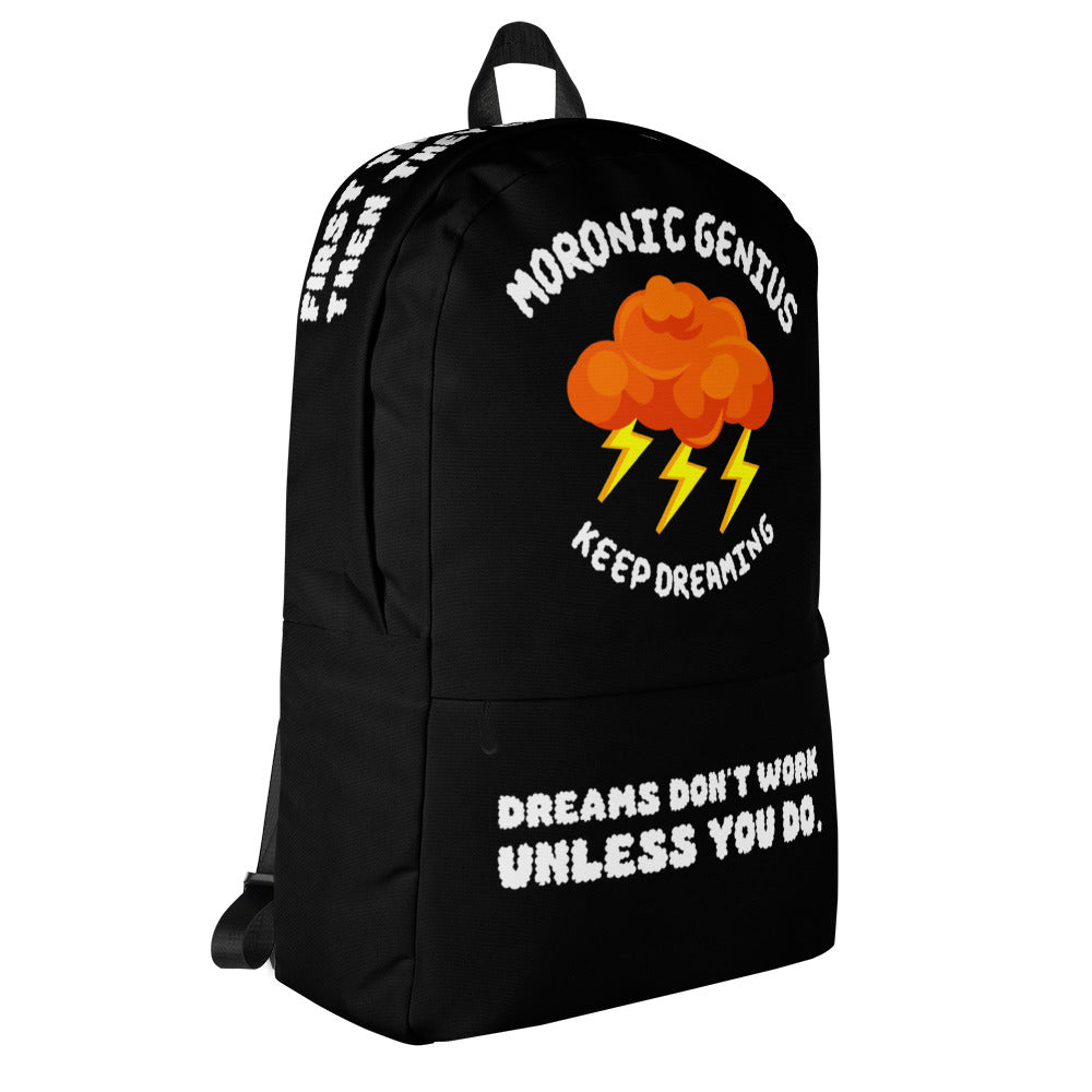 Moronic Genius Backpack (Orange)