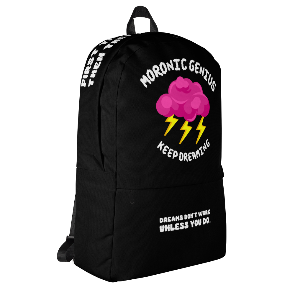 Moronic Genius Backpack (Pink)