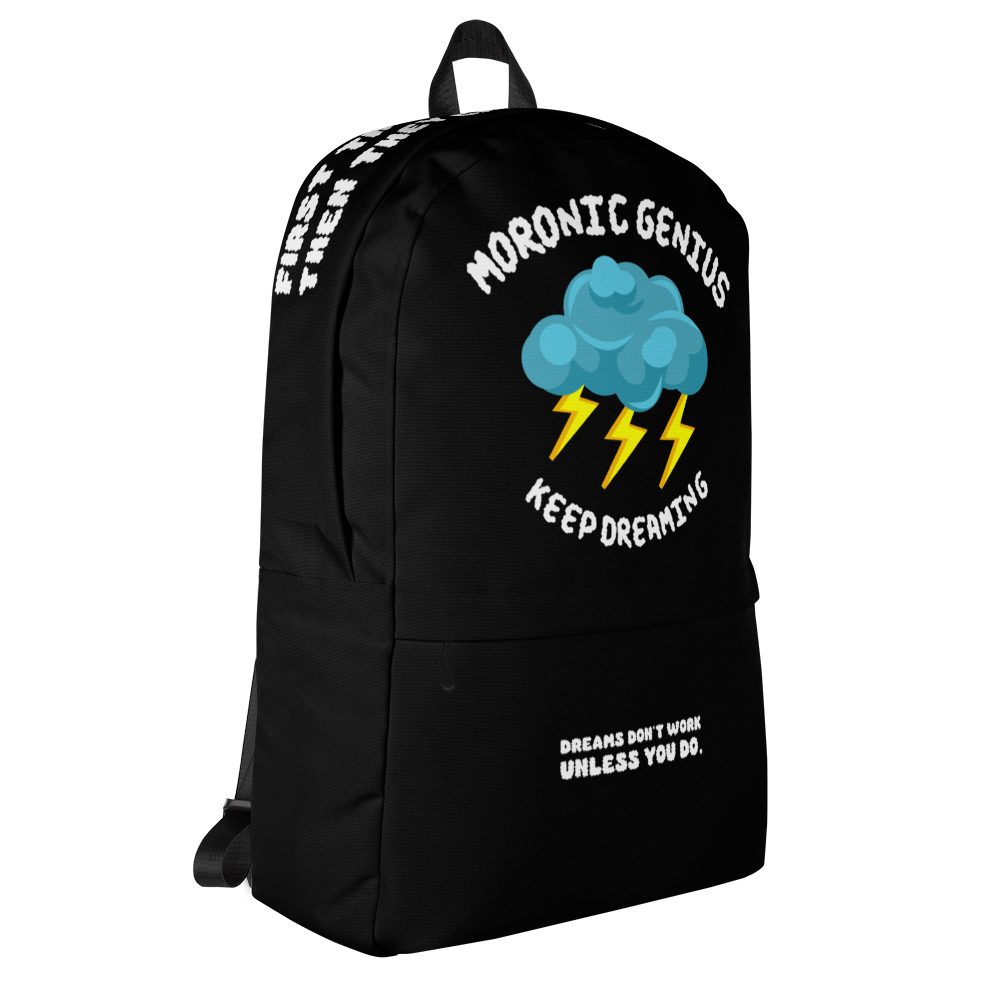 Moronic Genius Backpack (Blue)