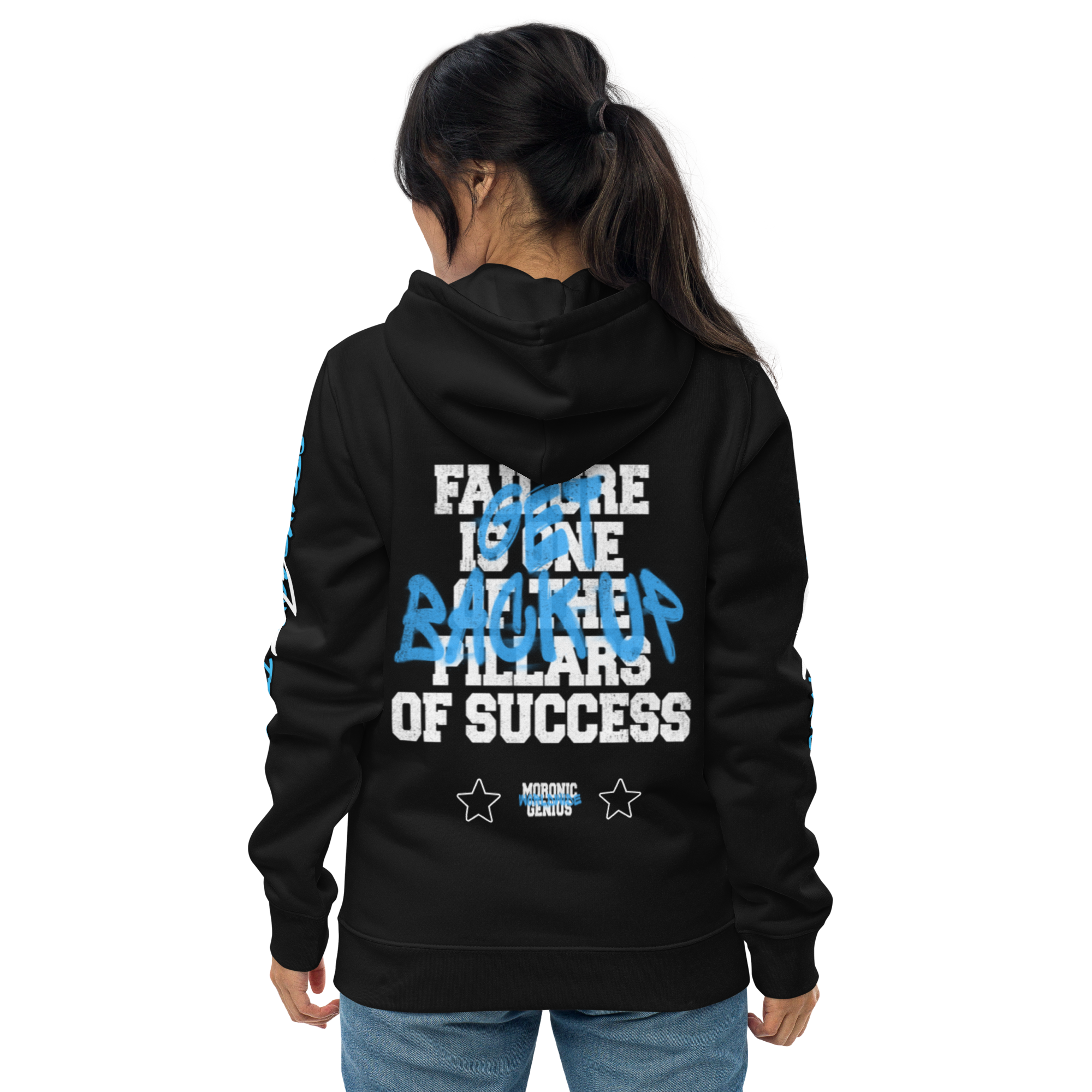 Moronic Genius Get Back Up Hoodie (Blue)