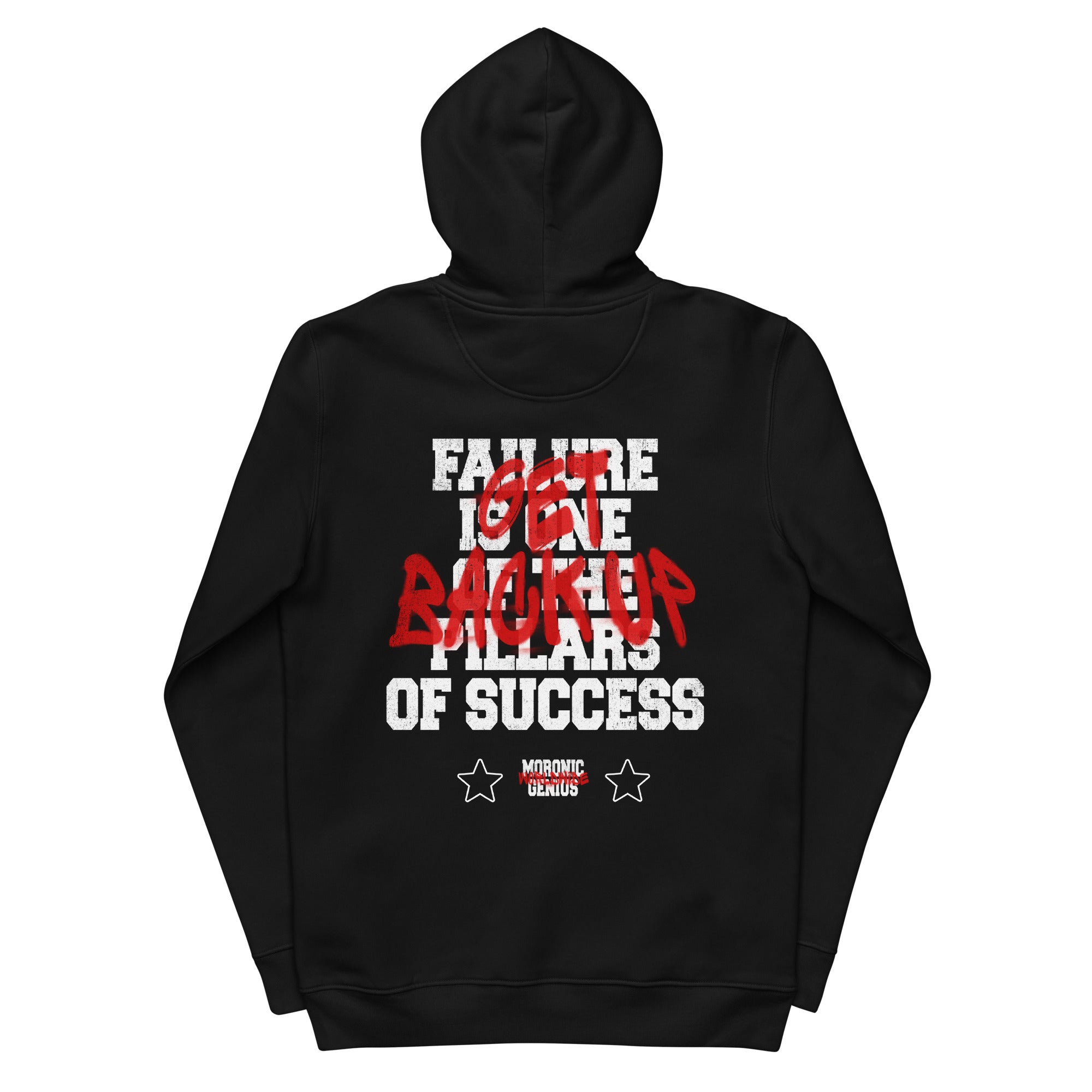 Moronic Genius Get Back Up Hoodie (Red)