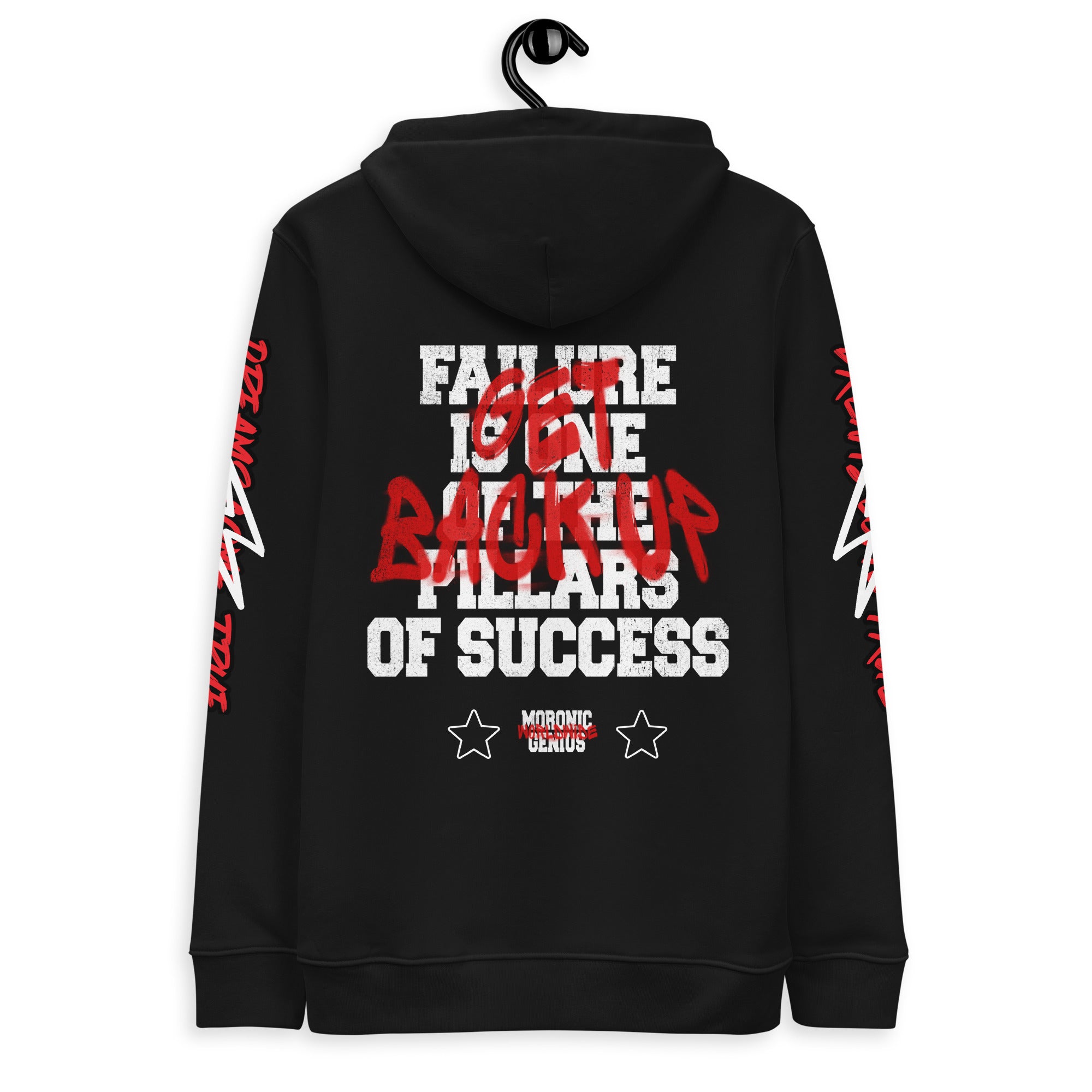 Moronic Genius Get Back Up Hoodie (Red)